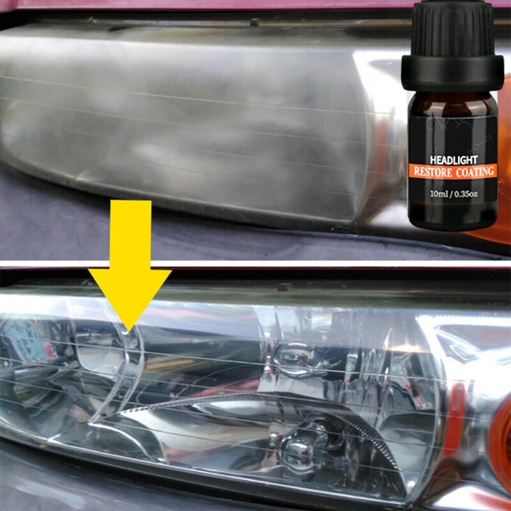 10 Ml Car Headlight Lens Restoration System Repair Kit Eco-friendly Plastic Car Light Polishing Cleaner Accessories