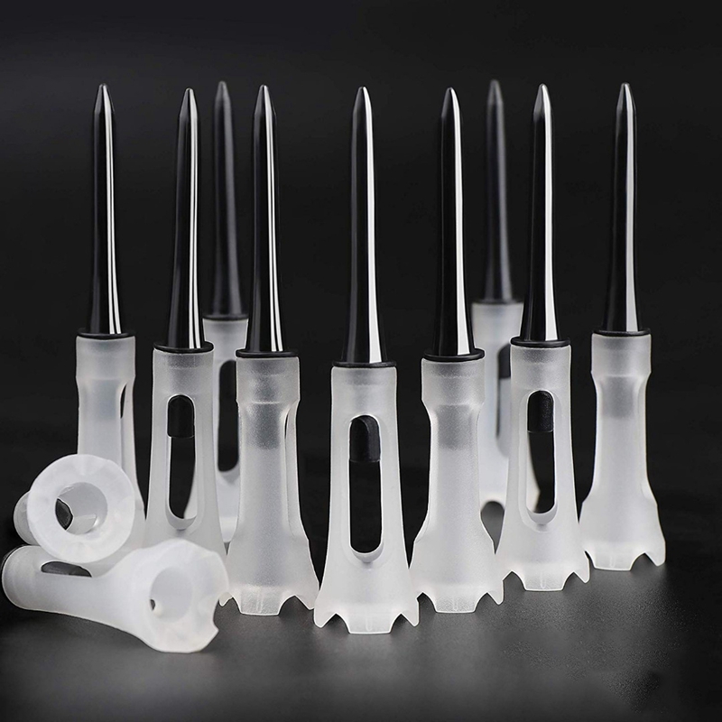 Tee de Golf Double couche en plastique, siège de Golf souple à faible résistance, outil d&#39;entraînement de Golf, 50 pièces