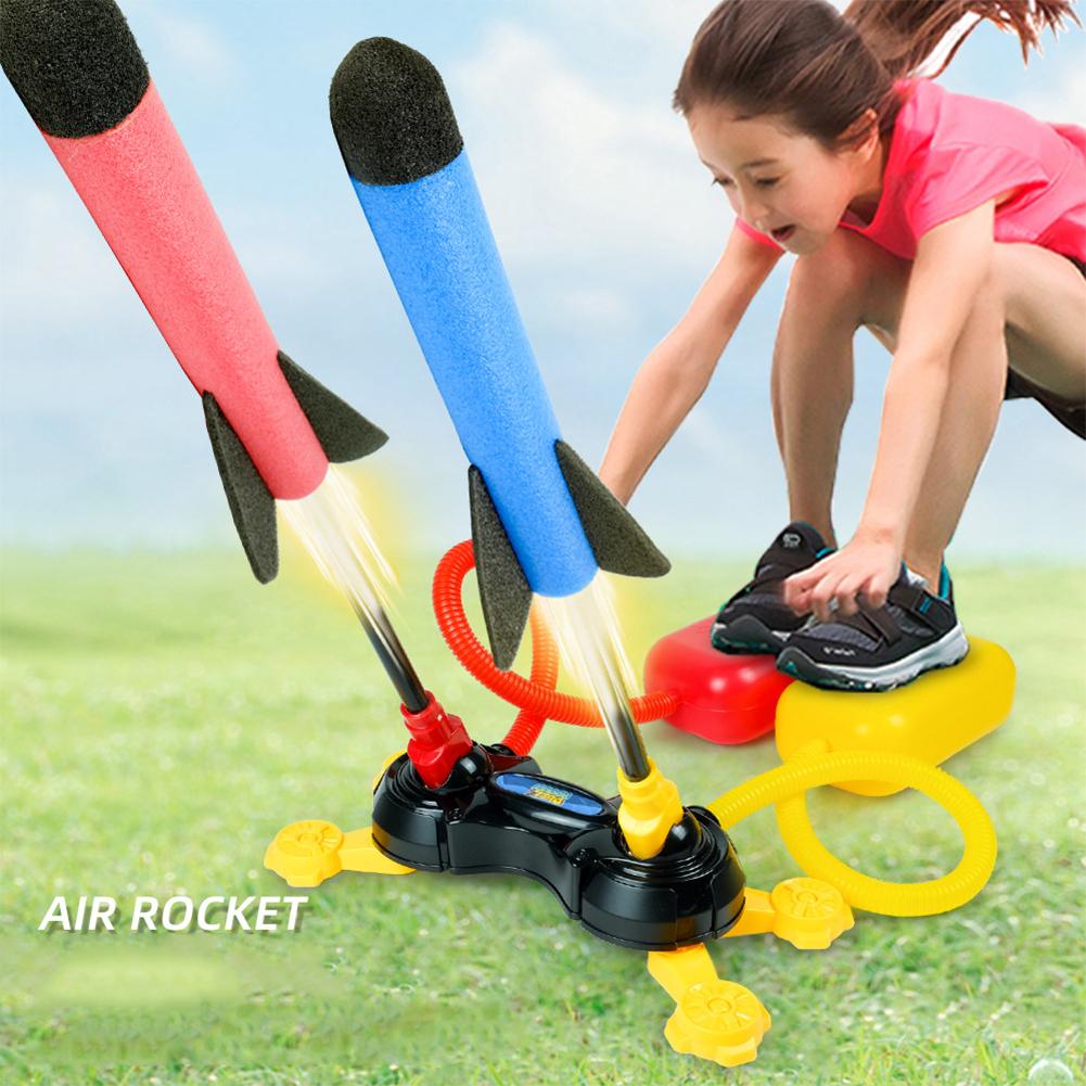 Toy Rocket Launcher for Kids Air Pressed Pump Jump Stomp Rocket Pedal Games Outdoor Game Toy Sports for Kids and Adults