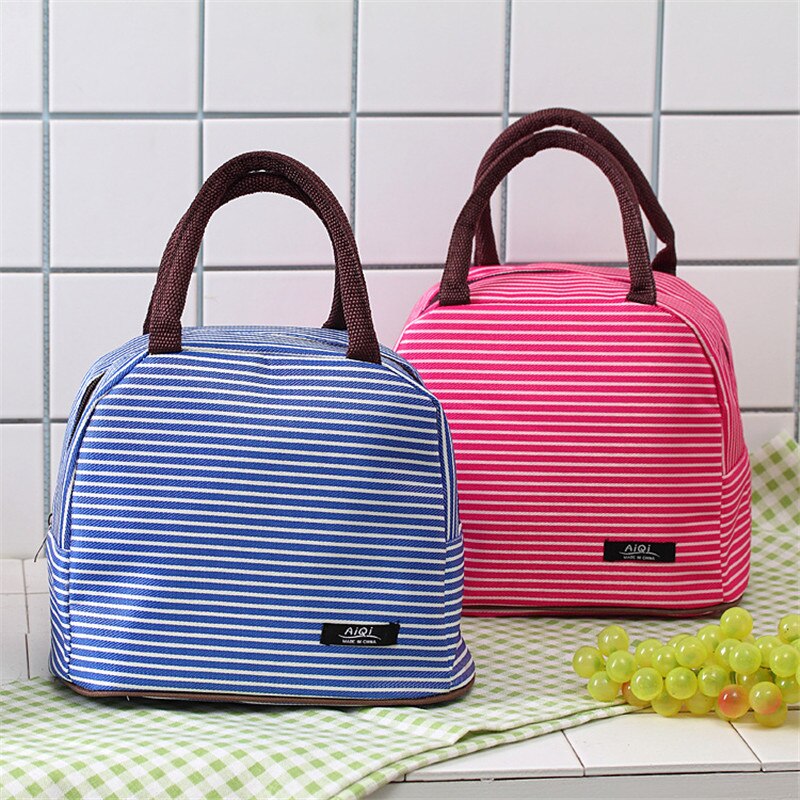 Waterproof Stripe Portable Insulation Bag Insulation Oxford cloth Food Picnic Bag Family Ice Pack Cooler caseNB204