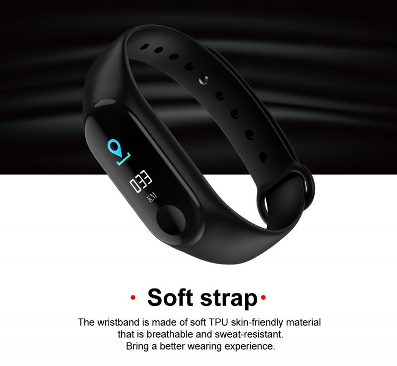 M3 Stappenteller Running Sport Polsband Tracker Stap M3Plus Hartslagmeter Counter Walking Fitness Pols Band Horloge Armband