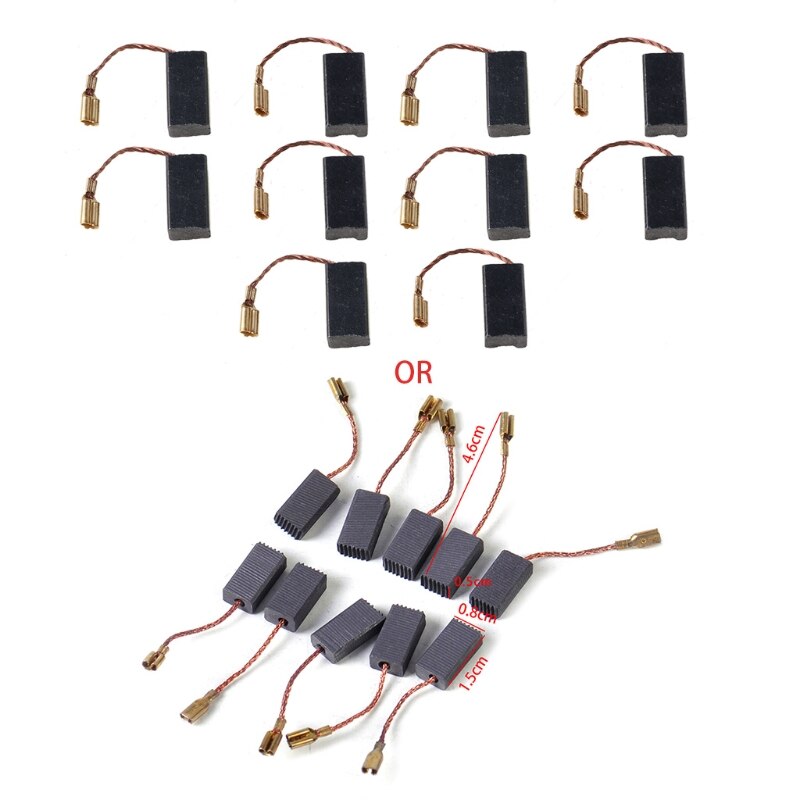 10 stk. kulbørster udskiftning passer til bosch gws 580 gws 850 c gws 7-115 gws 8-125 gws 9-150cs gws 6-100 d11