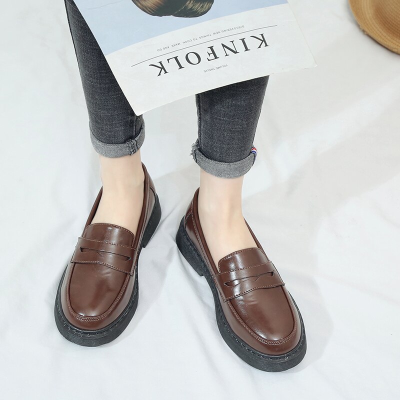 Chaussures à Plateforme Vernies Pour Femme - Semelle épaisse Muffin - Chaussures Plates En Cuir - Chaussures De Loisirs Tendance Et élégantes - Beaux Lacets - Chaussures De Randonnée Confortables