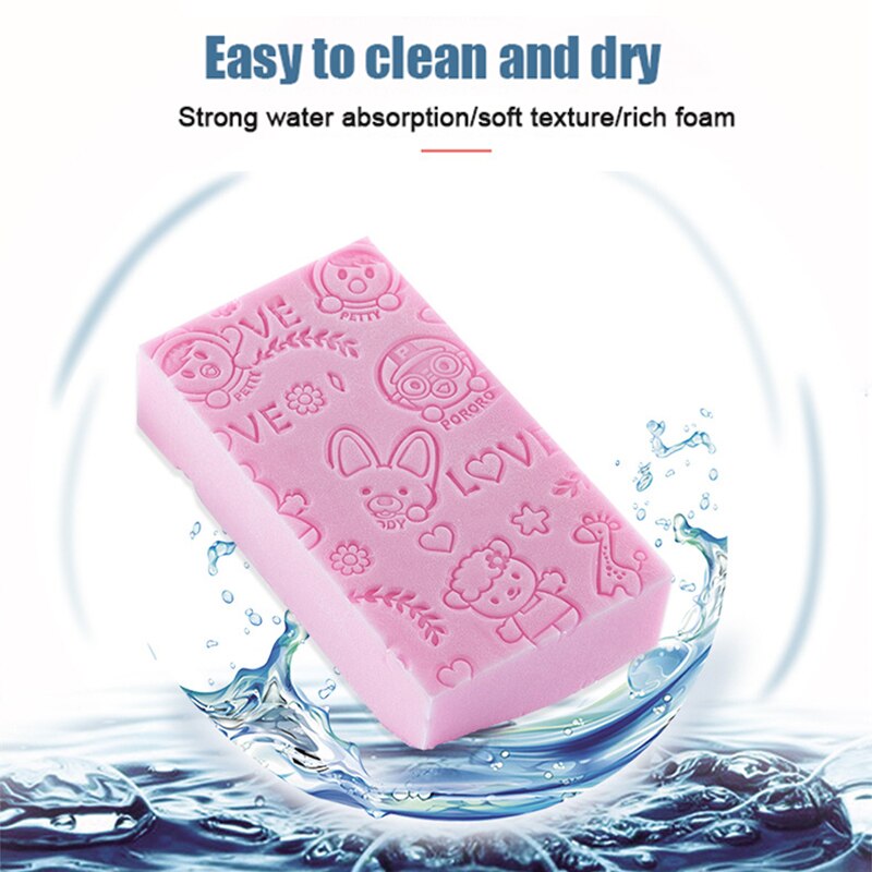 Bad svamp spets tryckt skrubb dusch baby bad skrubber exfolierande skönhet hudvård svamp ansiktsrengöring spa badboll 1pc