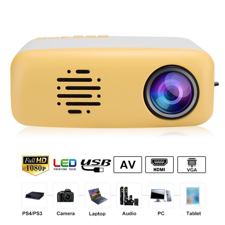Mini Cute LED HD 1080P Projector Support Smartphone PC Laptop TV Box USB Flash Drive 100-240V Mini Projector