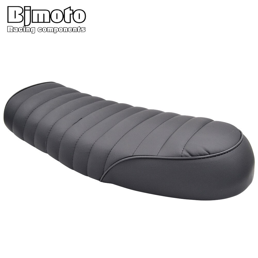 BJMOTO Brat Long-Flat Cafe Racer Seat Retro Locomotive Refit Motorcycle Seat Leatherette Waterproof Hump Seats Cover