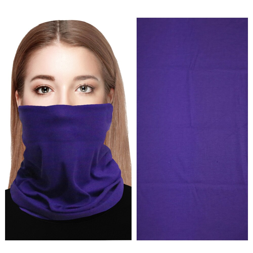 Solid Bandana Scarf Headband Hiphop Hijab Seamless Tubular Soft Multi Functional Magic Bandanas Tube Ring Scarf: S015 Purple