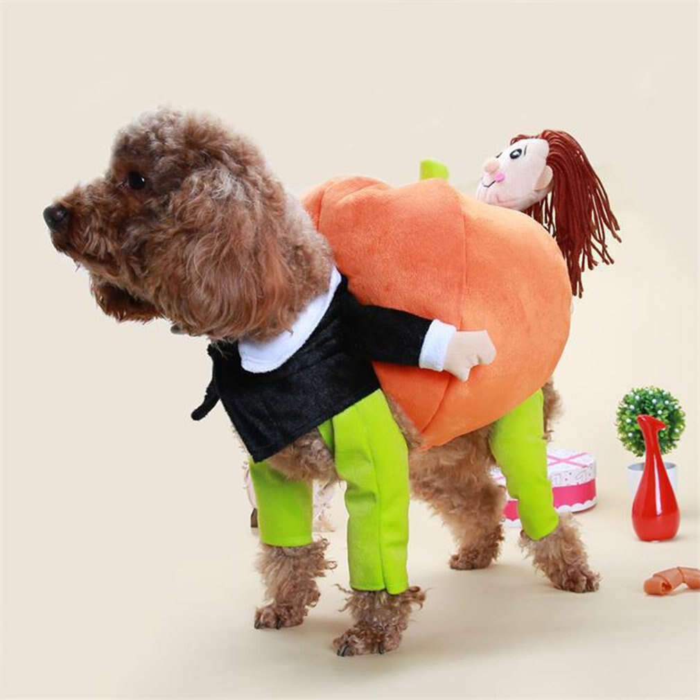 Sjovt cosplay kæledyr hundedragt græskardragt halloween tøj til hunde fest påklædning hundetøj kat tøj disfraz perro
