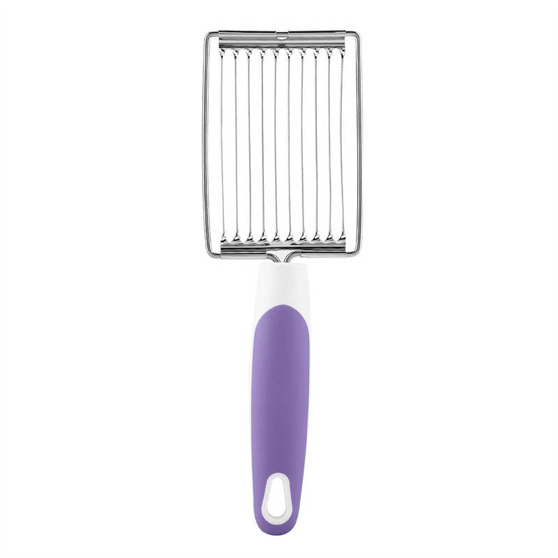 Stainless Steel Luncheon Meat Cutter Ham Fruit Tomato Cheese Kitchen Soft Food Cutting Tool Kitchen Food Cutter: Purple