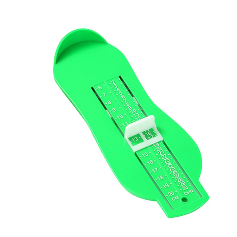 Regla para medir el pie para bebés y niños, medidor de tamaño, herramienta para medir la longitud de los zapatos, 1 unidad: green