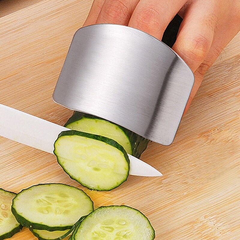 1 stuk vingerbeschermer beschermt vingers, handbeschermer, mesbeschermer, vingerbeschermer, gereedschap, roestvrijstalen keukengereedschap, gadgets