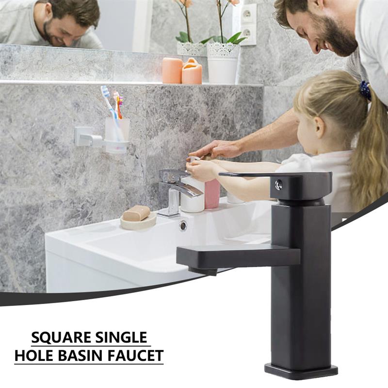 Kwadratowa farba bateria robić zlewu zestaw bateria umywalkowa umywalka łazienkowa kran z mieszaczem pojedynczy otwór przedmioty kuchenne