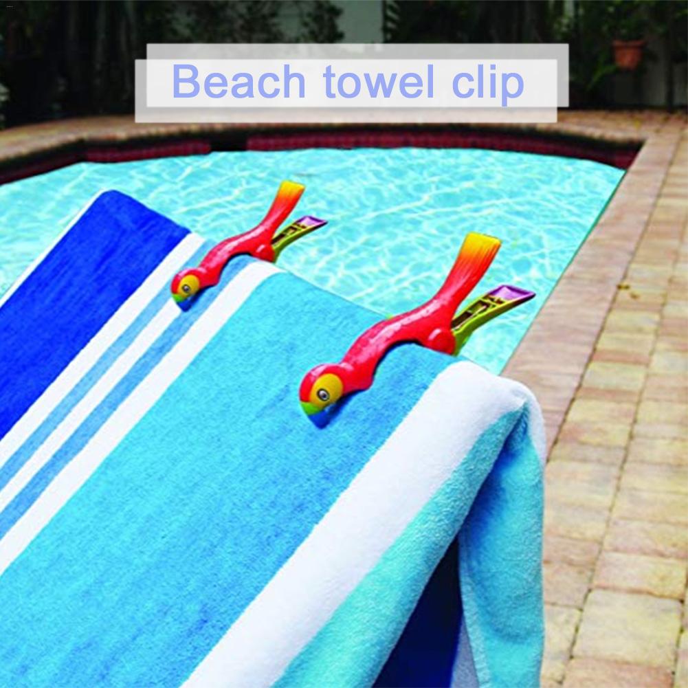 2 stk tøjklemme håndklæde clips papegøje fugl plast strand tøj klip quilt sokker bøjle clips forhindre vind tøjklemme tørrestativ