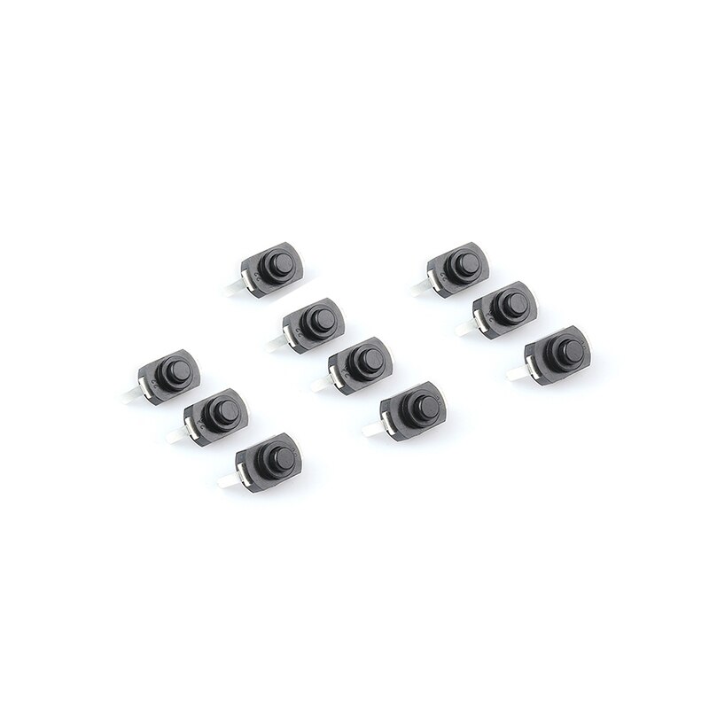 10 pçs/lote 1208yd 1288bm dc 30v 1a on off mini interruptor de botão para tocha elétrica preto branco auto travamento: 1288BM BLACK