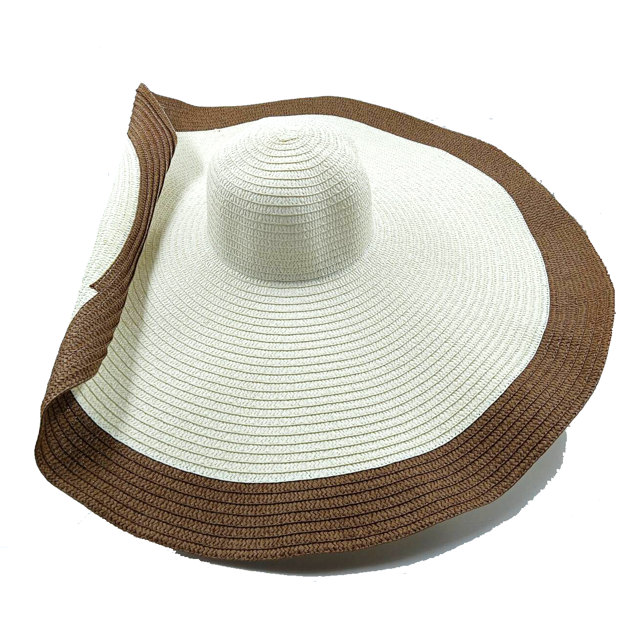 Chapéu de Palha Brim, Ultrafino, Respirável, Elegante, Sol, Praia, Viagem, Gorras, Verão, 25cm: CÉU AZUL