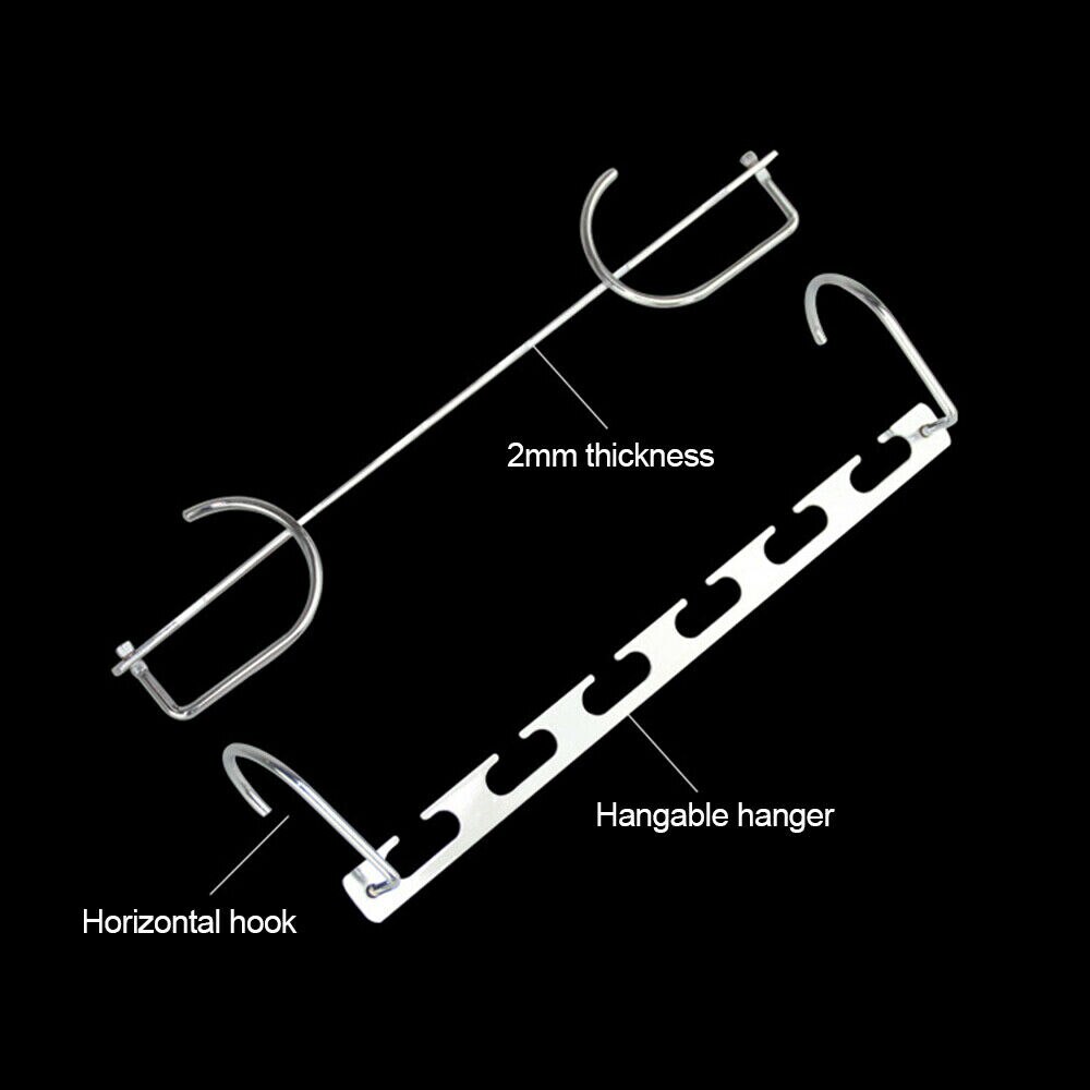 2 Stuks Of 1Pcs Metalen Cascading Wonder Hangers Space Saver Closet Organizer Kledingrek