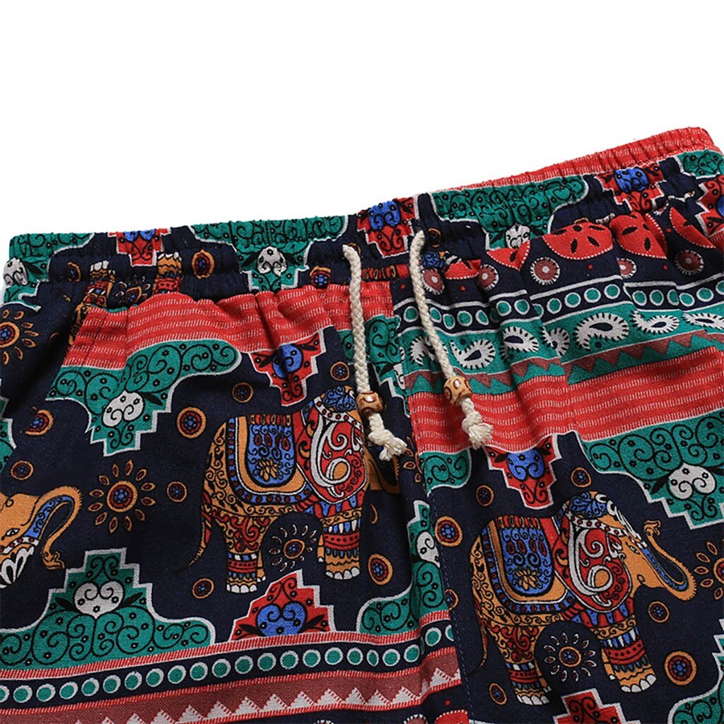 Pantalones cortos de tela de algodón estampada para hombre, ropa deportiva de secado rápido, pantalones cortos para correr en la playa, varios bolsillos, 3,18
