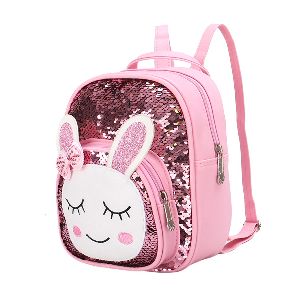 Kid Peuter Meisje Dier Pailletten Rugzak Leuke Konijn Kleuterschool Schooltas Pu Leer Kinderen Dagelijks Rugzak 5 Kleuren