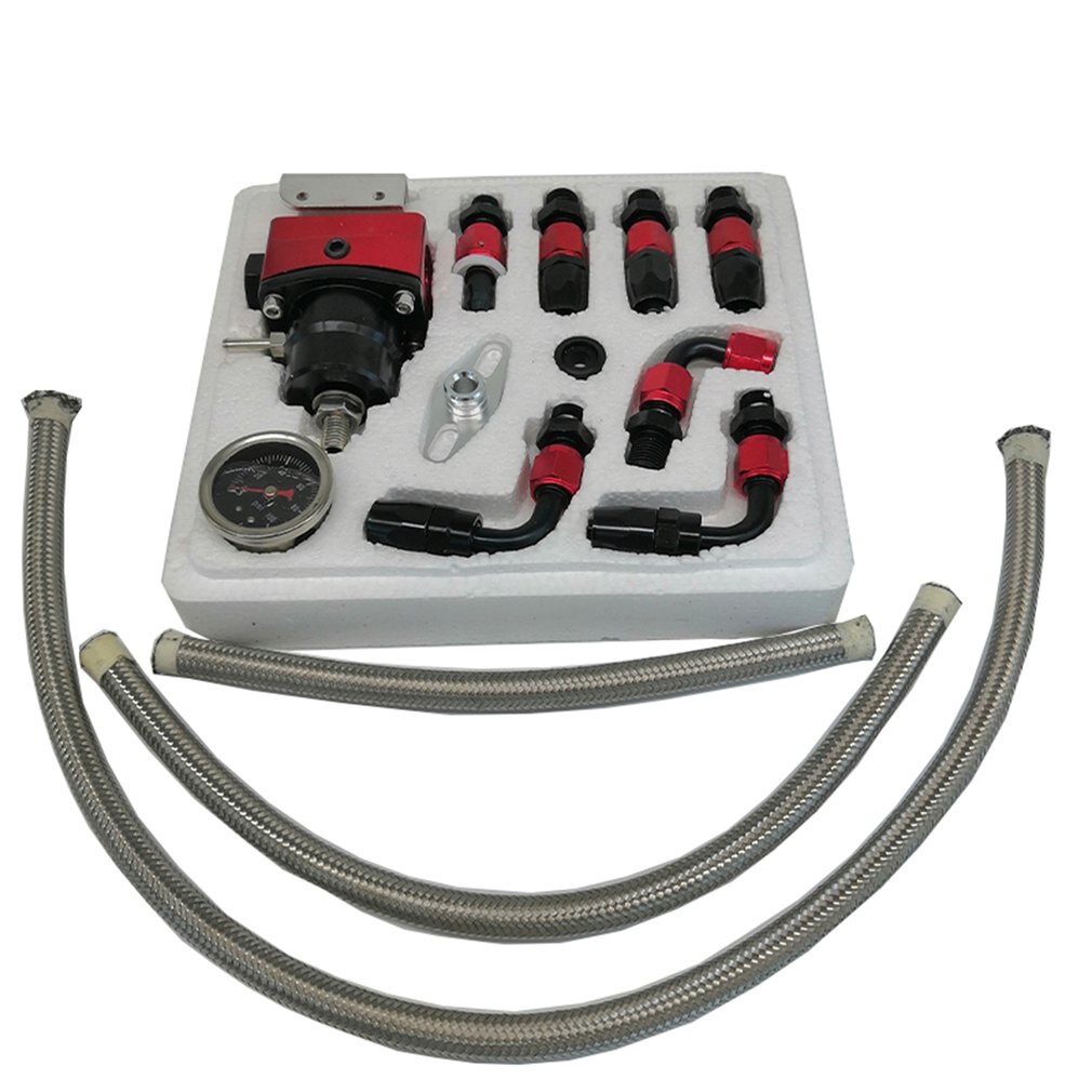 Car Modification Accessories Power Fuel Booster Fuel Adder Pressure Regulator Car Fuel Pressure Regulator: BLACK RED