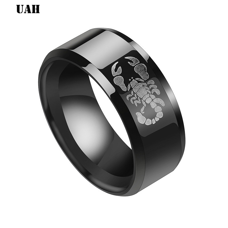 UAH-Bague Punk Scorpion en Acier Inoxydable pour Homme, Bijoux Rétro, Titane