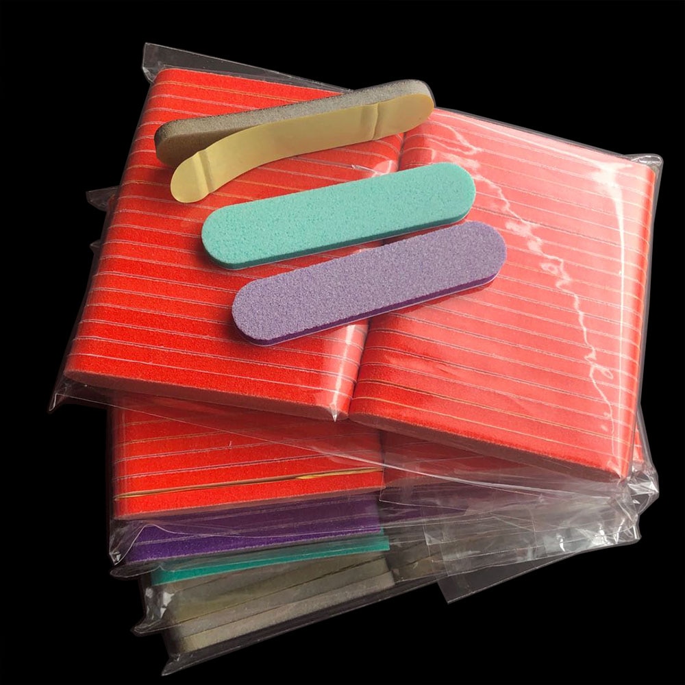 200 pcs replacement pads nail sponge file mini sanding file disposable nail file