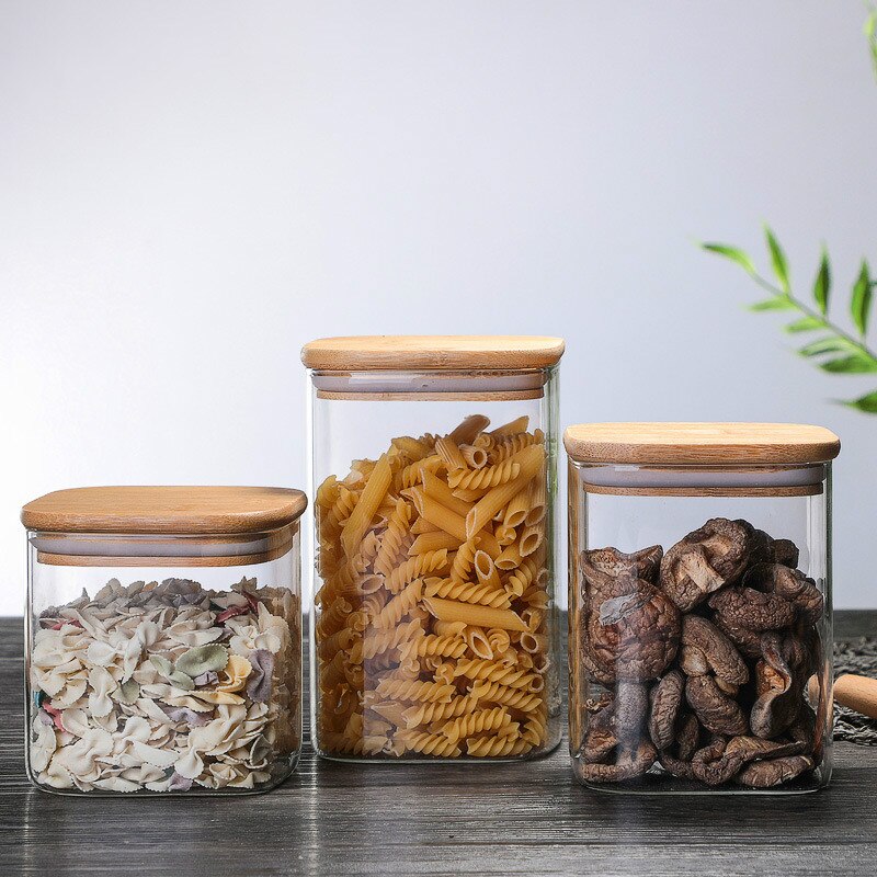 Bocal à bonbons en grains de café pour épices, récipient en verre, avec couvercle, pour cookies, bocaux de cuisine, petite taille,