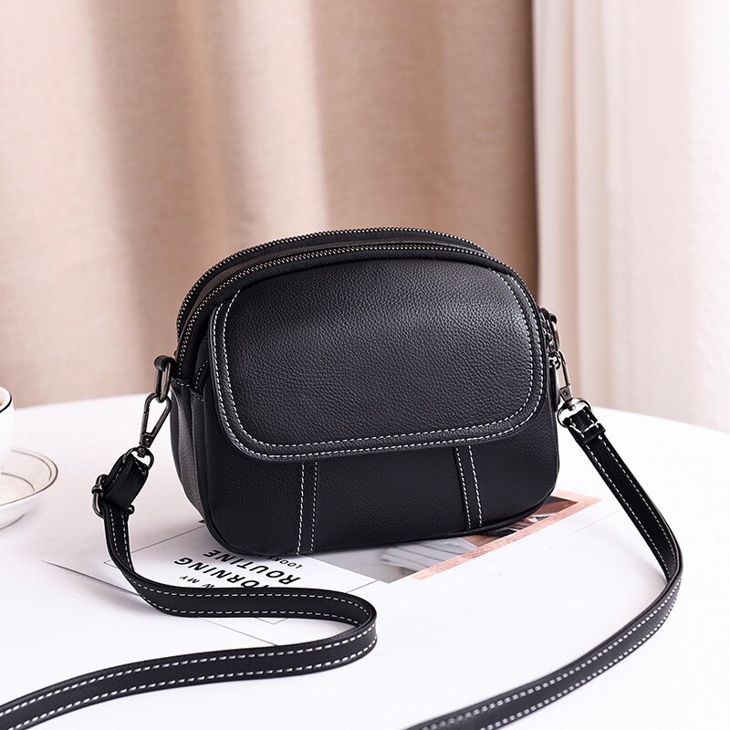 Borse da donna di moda borsa a tracolla in morbida pelle Pu borsa a tracolla piccola da viaggio Casual da donna di alta qualità 2022 Sac: Black crossbody bag