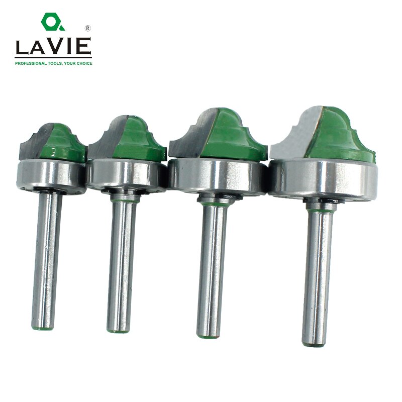 LAVIE-broca de rodamiento de línea de madera, cortador de fresado para tallado de madera, 6,35mm, vástago doble, Ogee romano, 1 ud., MC01180