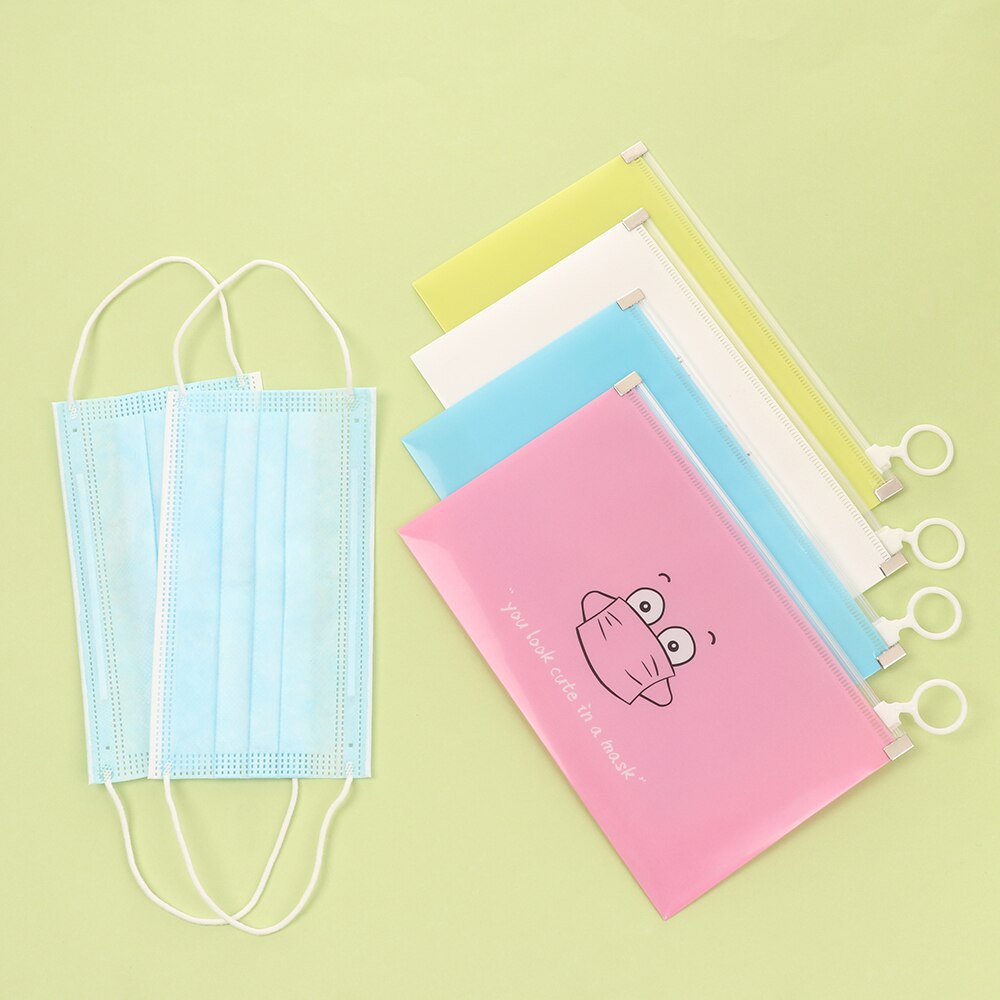 1PC Portable Transparent Anti-dust Mask Storage Bag Dustproof Pollution-Free Face Masks Container Plastic Mask Cover Bag