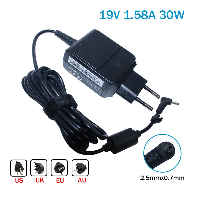 19V 1.58A chargeur adaptateur secteur pour ASUS Eeepc X101CH 1001PXD 1015BM AD82000 AD82030 AD820M0 EXA1004EH prise ue