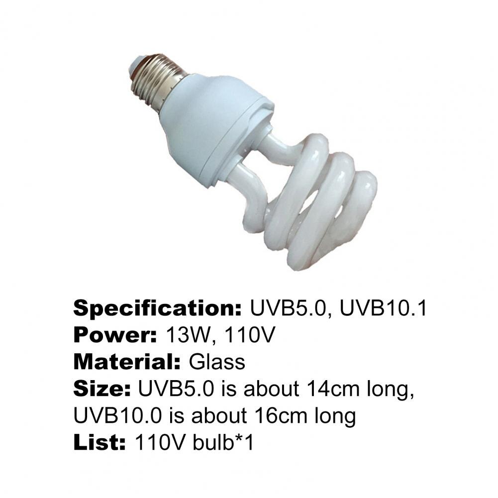 10.0 UVB Reptile Light Bulb UV Lamp Vivarium Terrarium Tortoise Turtle Snake Pet Heating Light