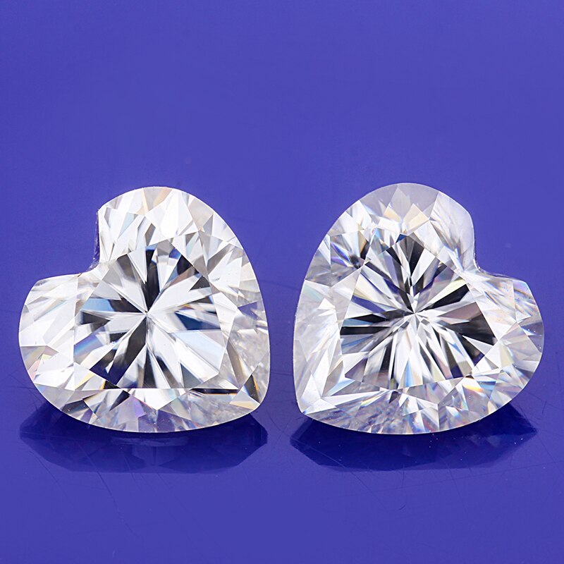 Zhanhao Schmuck Herz schneiden 1ct VVS D-L Farbe Moissanite verlieren Edelstein Freies Feuer Diamant oben hoch