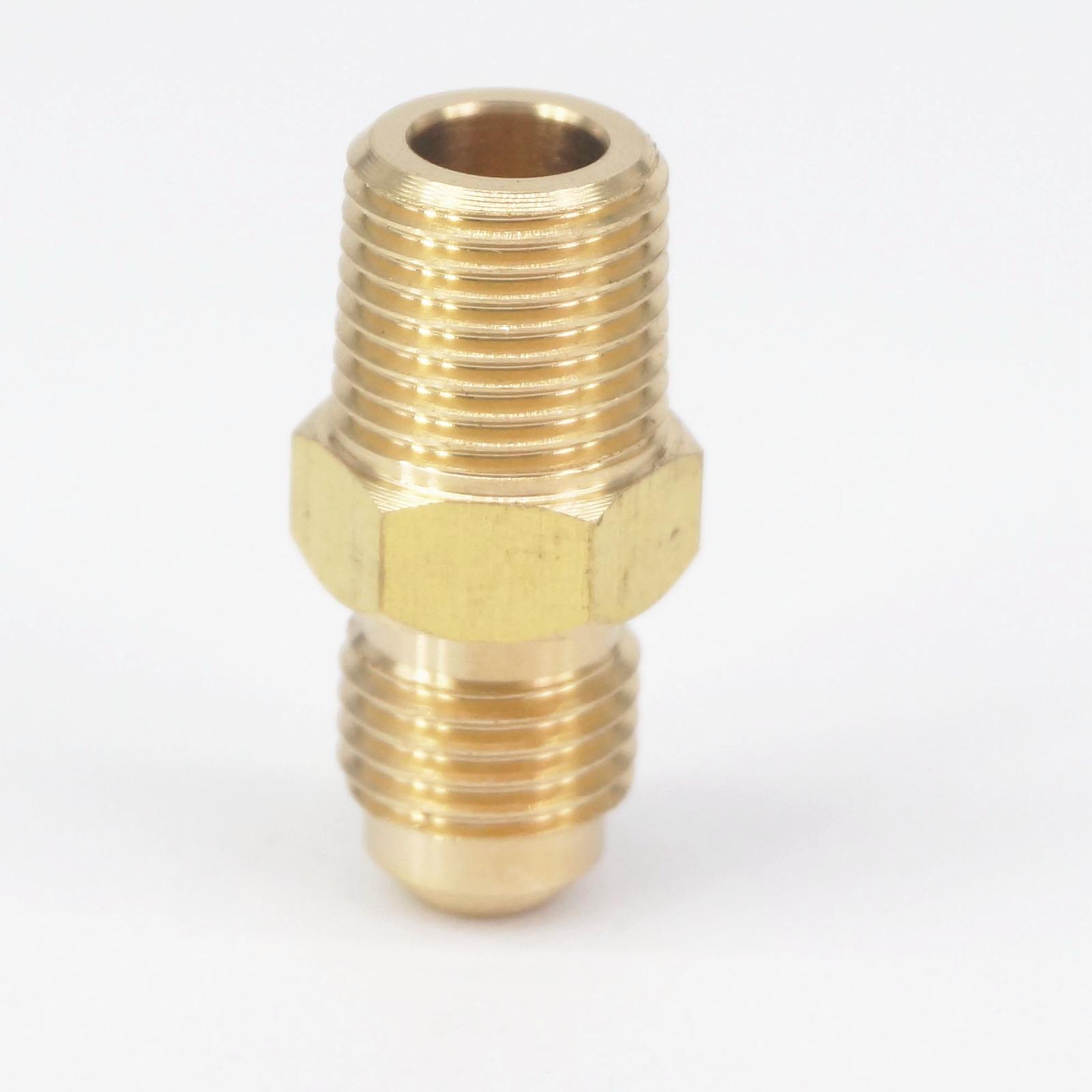 Rosca SAE 3/8 &quot;-24 UNF Fit Tube OD 3/16&quot; - 1/8 &quot;NPT Macho latón SAE 45 grados adaptadores de instalación de tuberías 1000PSI