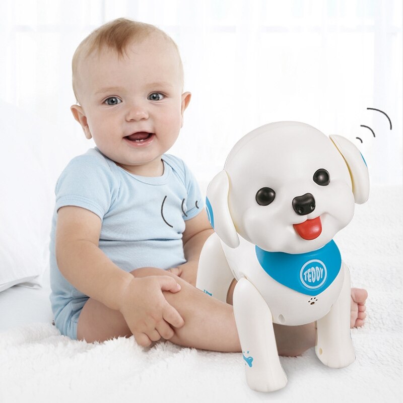 Leneng K19 Rc Robot Teddy Puppy Robotic Hond Voice Control Ligent Programma Zingen Schudden Hoofd Interactieve Huisdier Rc Hond Speelgoed