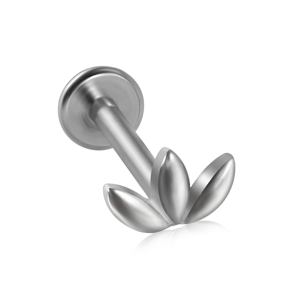 Boucle d'oreille Marquise en acier chirurgical, filetage interne plaqué or, Tragus, Cartilage, Helix, Labret, clous à lèvres, bijoux, 1 pièce: Couleur or jaune pâle