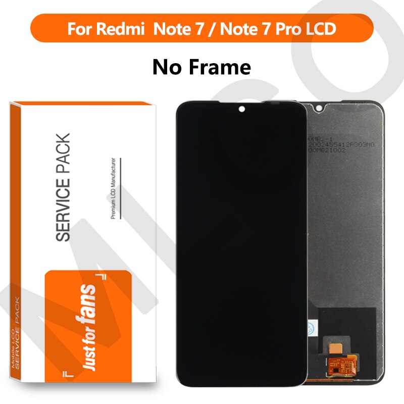 100% Originele Lcd Voor Xiaomi Redmi Note 7 Lcd-scherm Vervanging Voor Redmi Note 7 Pro Lcd Touch reparatie Onderdelen: Black No Frame