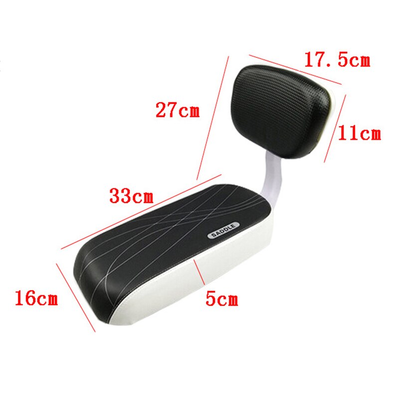 Bicycle Back Seat Child Safe Bicycle Rear Seat Soft Cushion Rear Rack Seat Children Seat With Back Rest