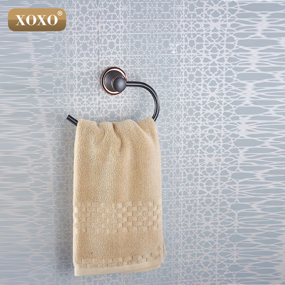 Xoxo Mode Koperen Dual Purpose Punch En Plakken Handdoek Ring Handdoekenrek Europese Stijl Badkamer Accessoires Handdoek Ring 21080