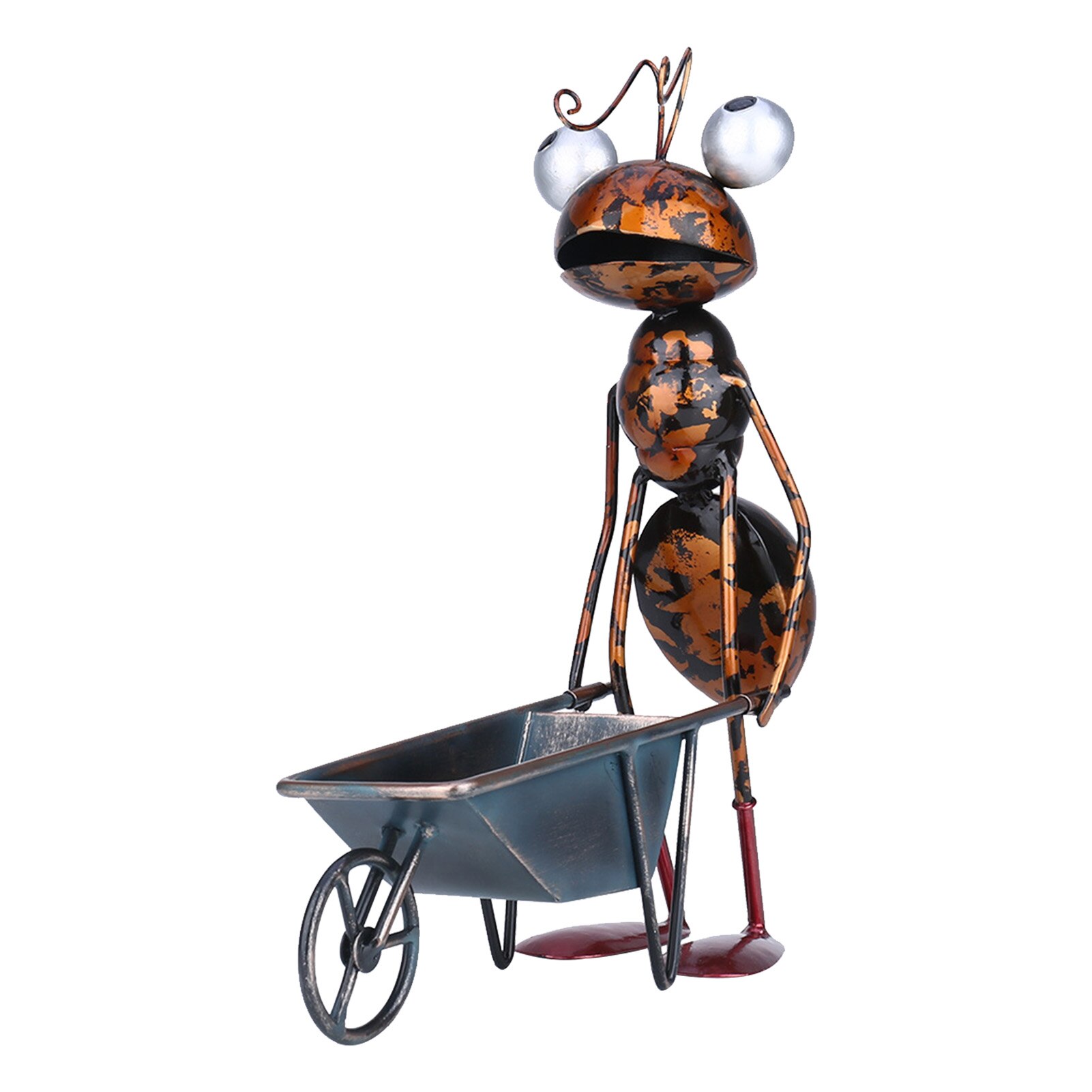 Garden Decoration Ant Sculpture Metal Ant Statue Patio Pismire Sculpture Terrace Lawn Yard Indoor Outdoor Statue Decoration: Holding Shovel