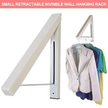 Practical Stainless Steel Clothes Rack Clothes Hanger Retractable Bedroom Closet Storage Bathroom Multifunctional Creamy White