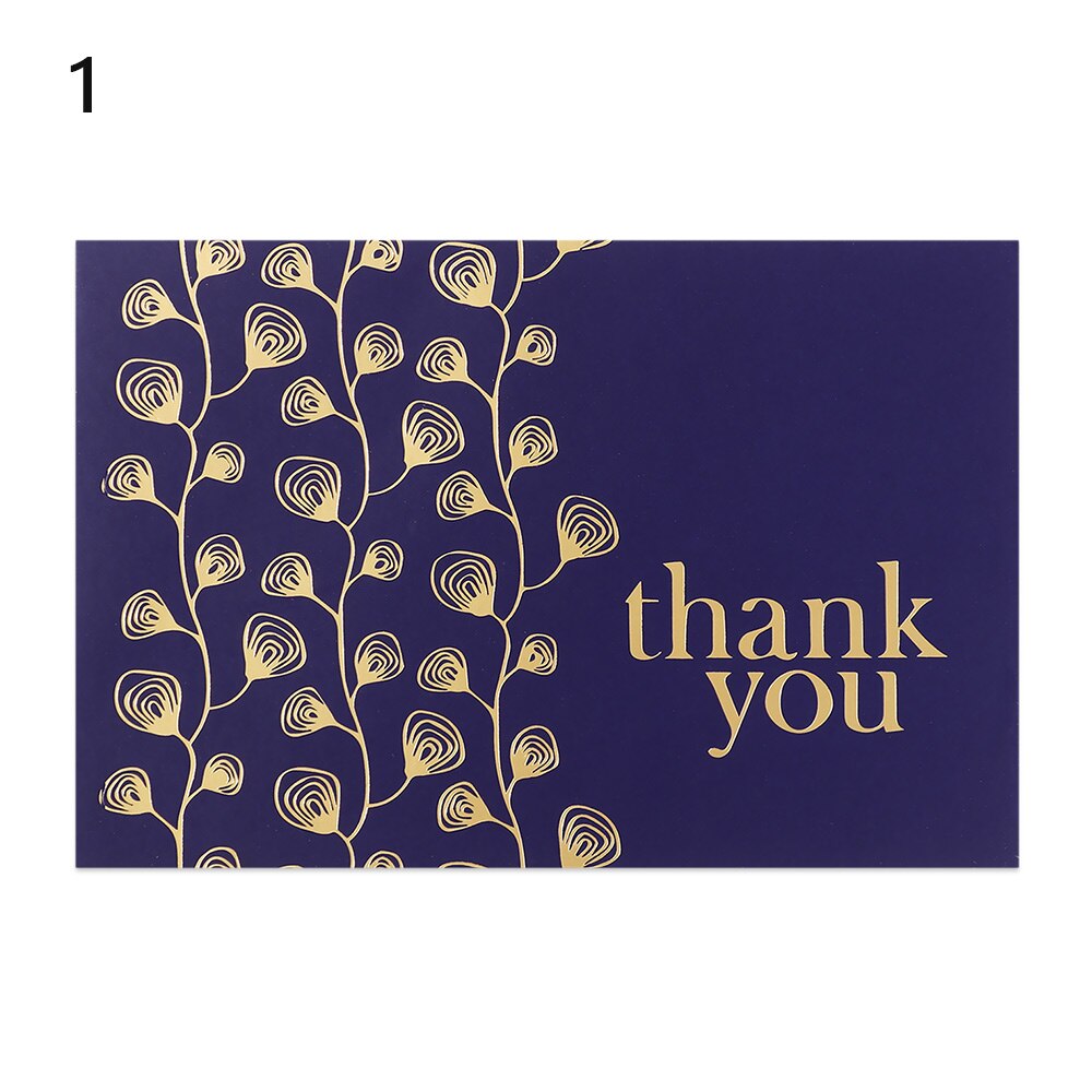 5pcs Gold Embossed Thank You Cards Blank Note Cards with Envelopes Letter Greeting Cards Perfect Business Wedding Cards Gra