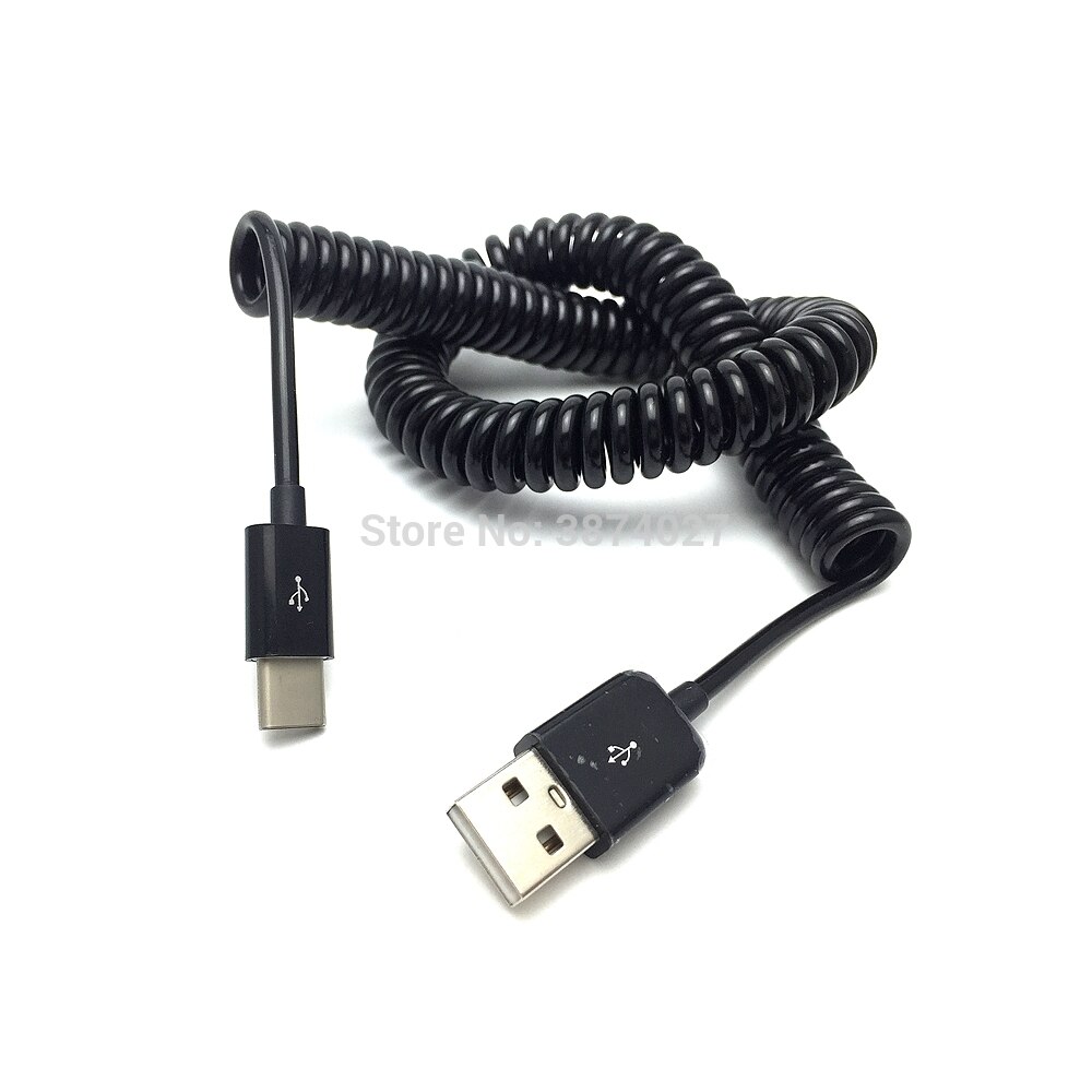 Frühling dehnen USB-C 3,1 Typ C Stecker auf USB 2.0 Einem Männlichen Daten kabel für HUAWEI P9 10 Onepuls 2 3 Nexus 6 P 5X S8 + 100 cm/300 cm