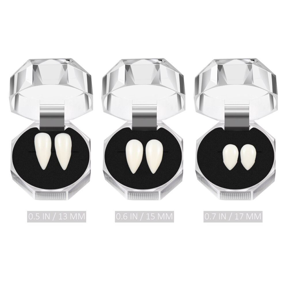 VORCOOL 3 Pairs of Custom Fangs Cosplay Teeth Dentures Party Props