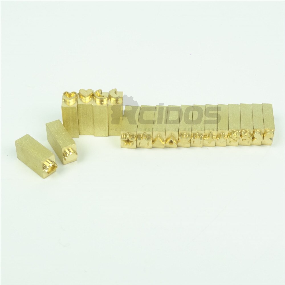 Rcidos messing cnc gravering folie stempling bogstaver, lille billede 18 stk/sæt, fit to movego stempel maskine