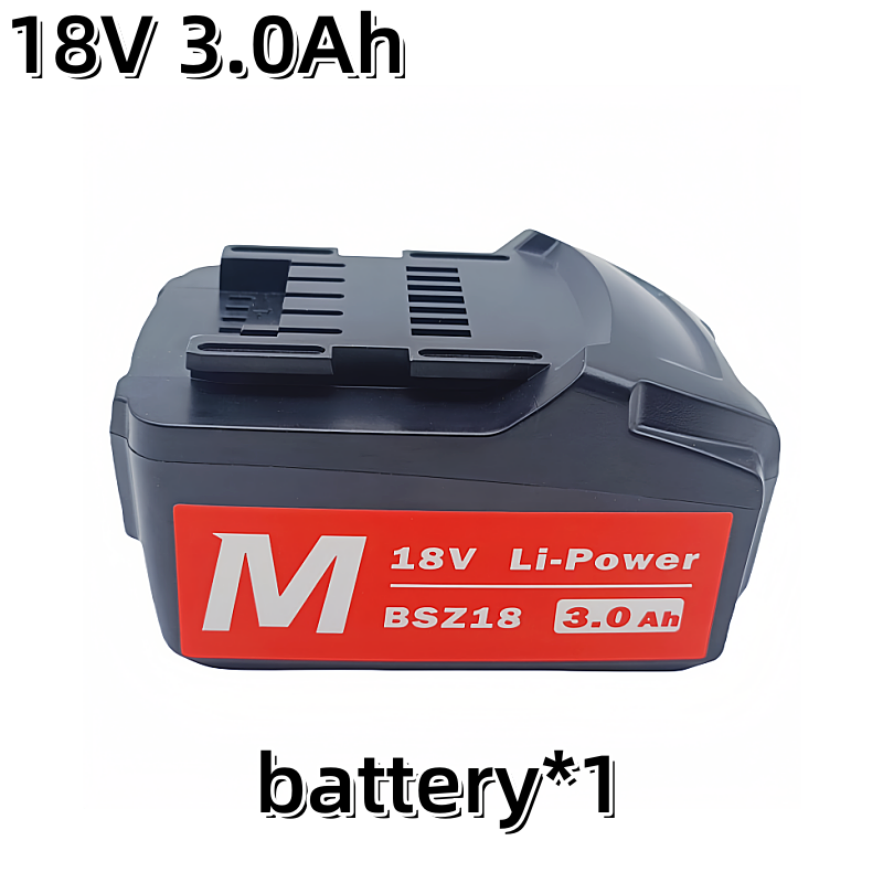 18V 3,0Ah 6,0Ah 9,0Ah Akku für Metabo Akku-Elektrowerkzeug, Ersatz für Metabo 18V 625592000 625591000 Backup-Batterien: Lila