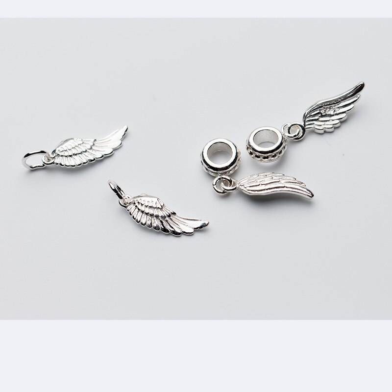 UQBing pur 925 argent Sterling animaux Angle ailes faisant pendentif Bracelet breloques ajustement perles bijoux résultats