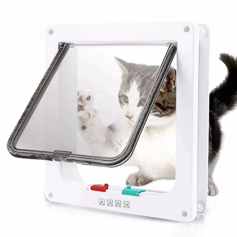 Small door opening, pet cat door, dog door, two-way passage door, glass acrylic board, cat house