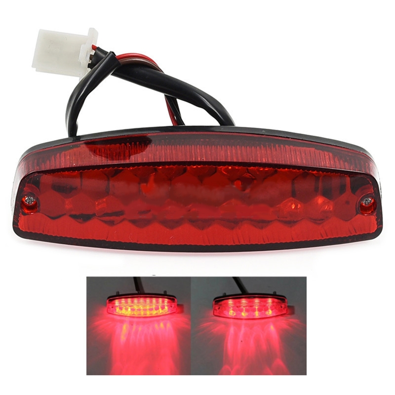 Motorlicht stop-achterlicht 12V rood achterlicht rem achterlicht voor ATV off-road motorfiets achterlicht rood