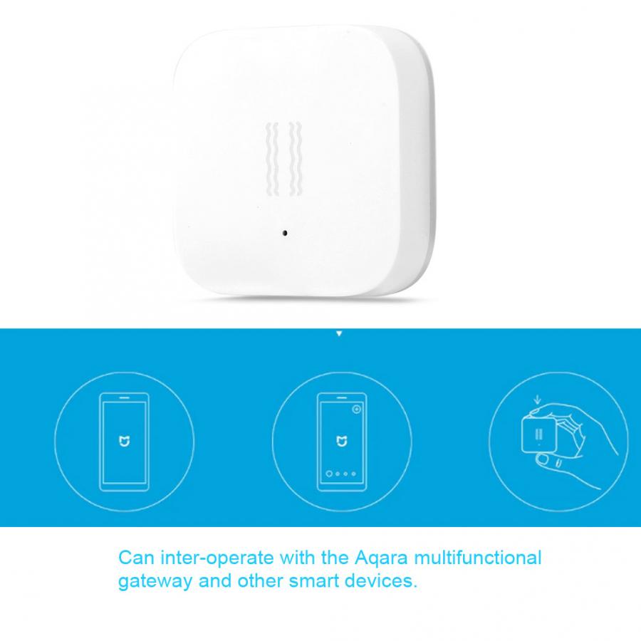 Smart Vibration Sensor ZigBee Shock Sensor for Home Safety White Vibration Sensor White