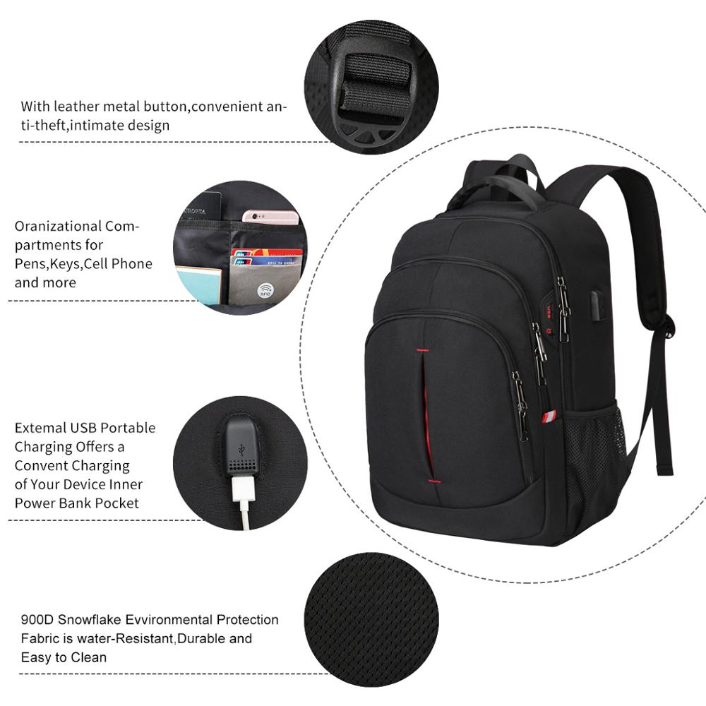 Chuwanglin Multifunction Male backpack 15.6&quot; laptop bag Business backpack Men Travel rucksack Man USB bags A70803